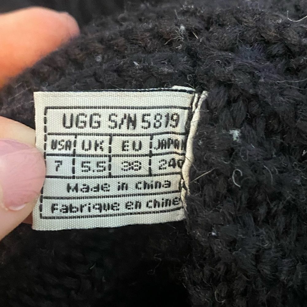 UGG® Classic Cardy Knit Boots in Black - Picture 4 of 4